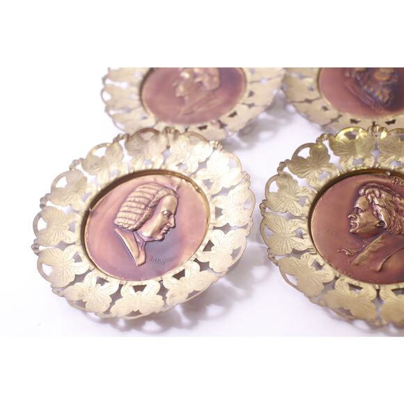 Composers, Wall Plates, Brass and Copper, Music, History, Decor, ~ 250605-WH 301 - Picture 2 of 6